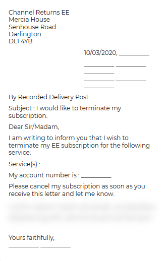 Termination Contract EE